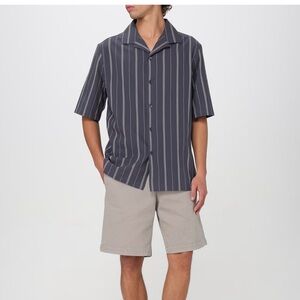 Brunello Cucinelli Navy Striped Easy Fit Shirt *Brand New*